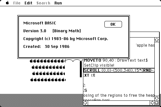 Microsoft BASIC 3.0 for Mac - About